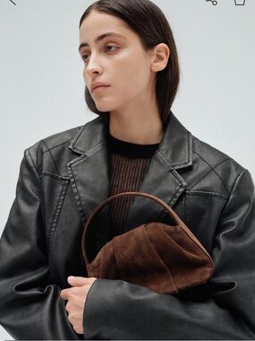 Suede Crossbody Bag with dust bag